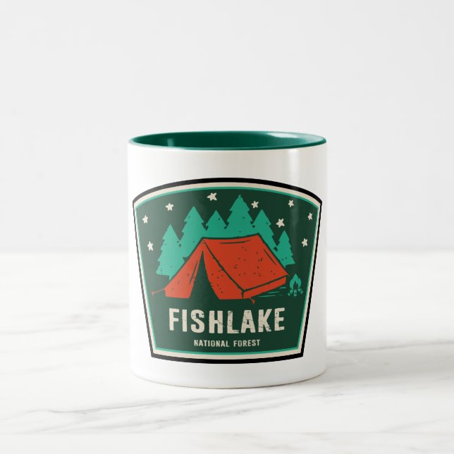 Caneca De Café Em Dois Tons Acampamento Florestal Nacional Fishlake (Centro)