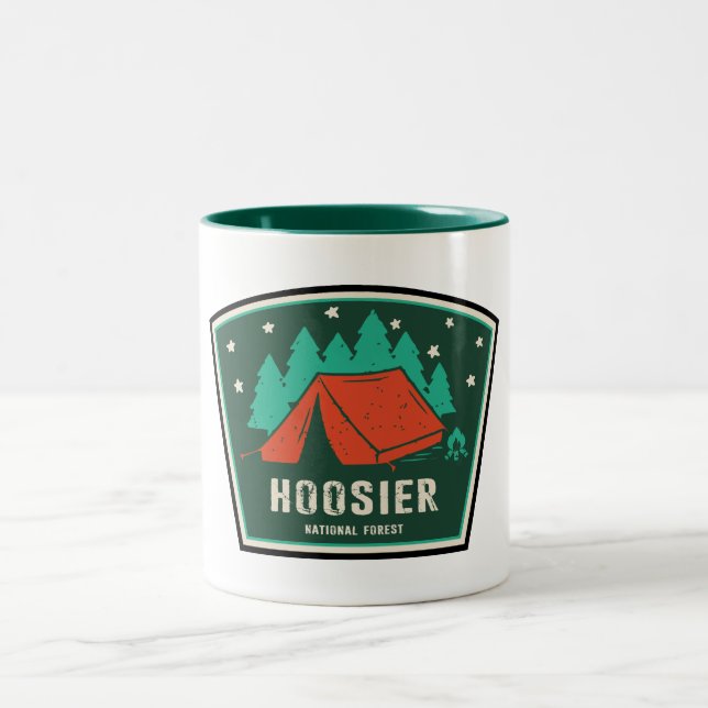Caneca De Café Em Dois Tons Acampamento Florestal Nacional Hoosier (Centro)