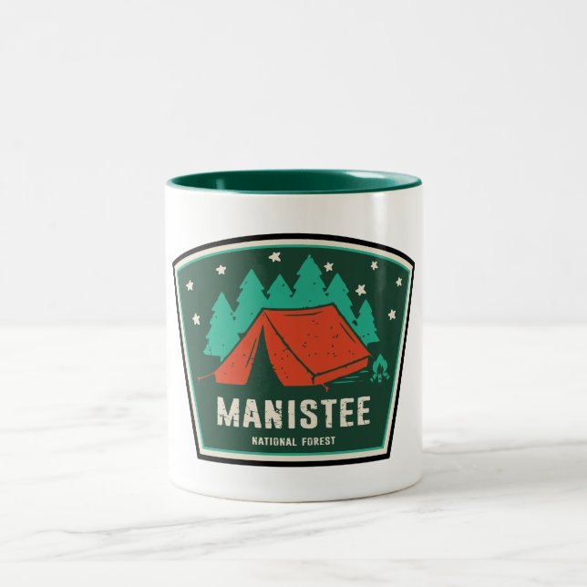 Caneca De Café Em Dois Tons Acampamento Florestal Nacional Manisteu (Centro)