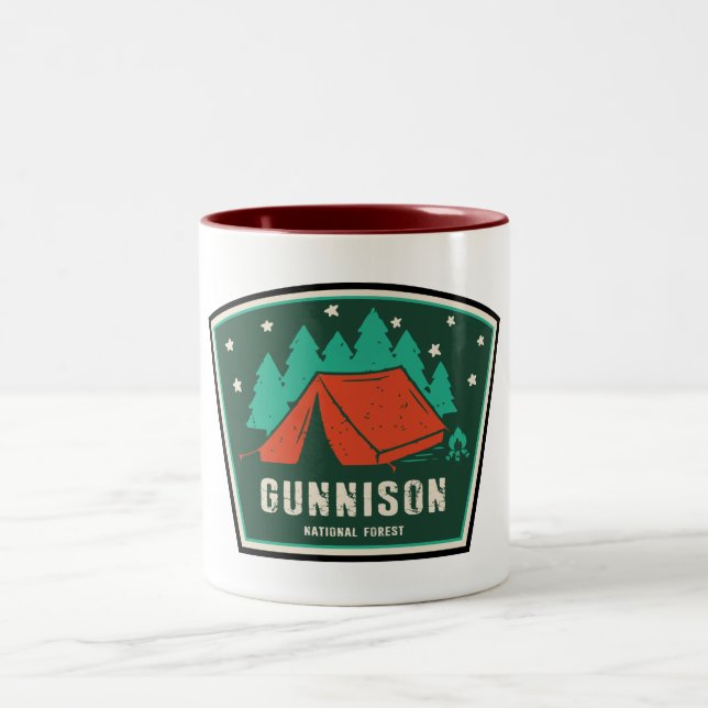 Caneca De Café Em Dois Tons Acampamento Nacional de Florestas Gunnison (Centro)