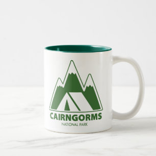 Caneca De Café Em Dois Tons Acampamento nas Montanhas do Parque Nacional do Ca