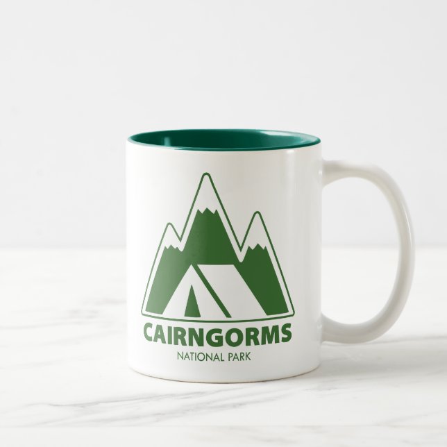 Caneca De Café Em Dois Tons Acampamento nas Montanhas do Parque Nacional do Ca (Direita)