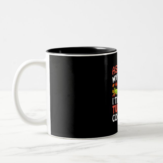 Caneca De Café Em Dois Tons Ação de Graças Como Deus É Minha Testemunha (Esquerda)