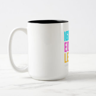 Caneca De Café Em Dois Tons acenda, equipe, lidere