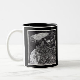 Caneca De Café Em Dois Tons Acima e Abaixo por Brian Benson