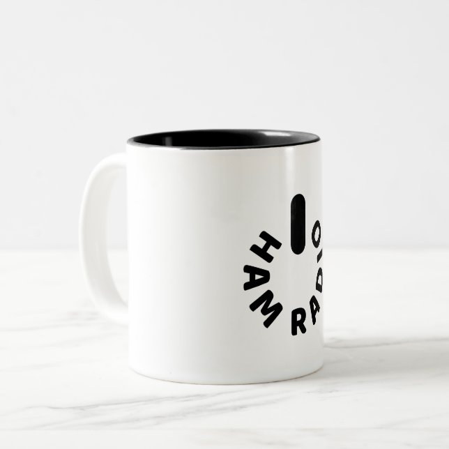 Caneca De Café Em Dois Tons Acionado pelo rádio HAM (Frente Esquerda)