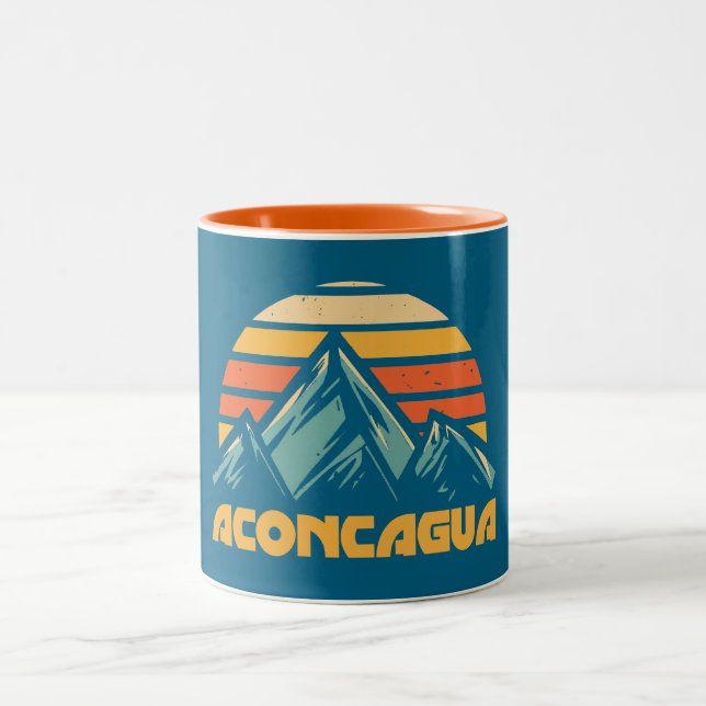 Caneca De Café Em Dois Tons Aconcagua Retro Turquoise (Centro)