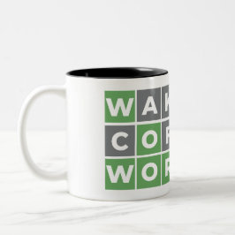 Caneca De Café Em Dois Tons Acordar Up Coffee Wordle Original