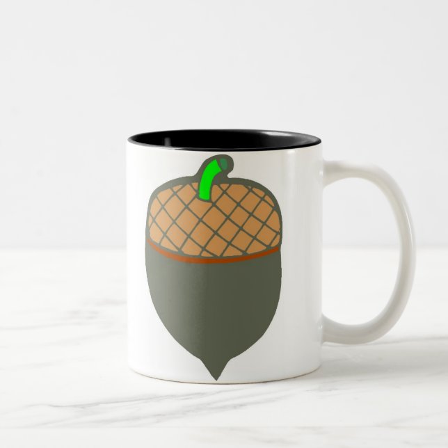 Caneca De Café Em Dois Tons Acorn Sketch (Direita)