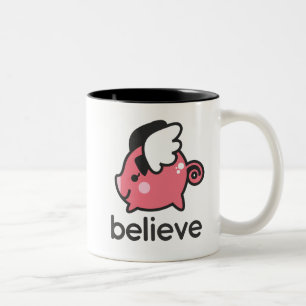 Caneca De Café Em Dois Tons Acredite