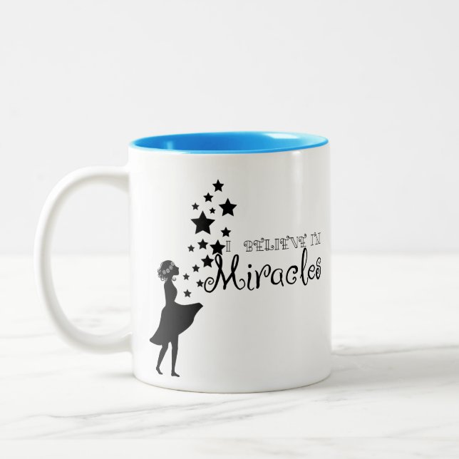 Caneca De Café Em Dois Tons Acredite (Esquerda)