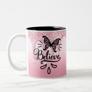 Caneca De Café Em Dois Tons Acredite