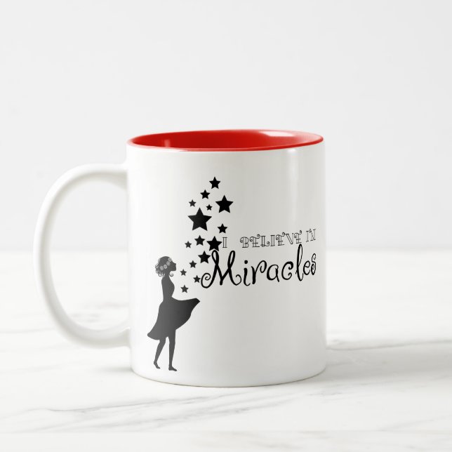 Caneca De Café Em Dois Tons Acredite (Esquerda)