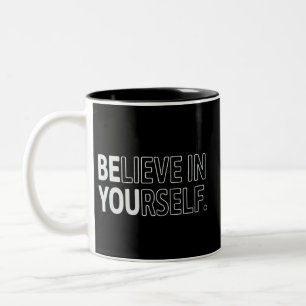 Caneca De Café Em Dois Tons Acredite Em Si Mesmo Professor Motivacional Positi