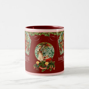 Caneca De Café Em Dois Tons Acredite nas Ruas do Papai noel Nicholas Padre Vin