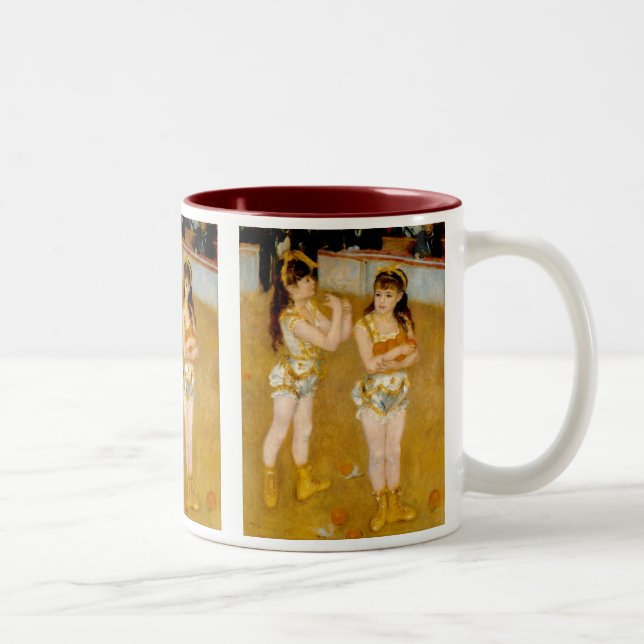 Caneca De Café Em Dois Tons Acrobats de Renoir no Cirque Fernando (1879) (Direita)