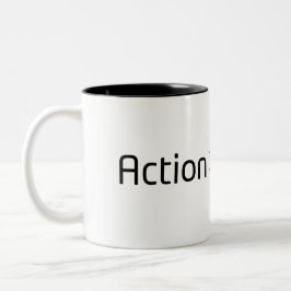 Caneca De Café Em Dois Tons Action Over Anxiety Minimalist Two-Tone Coffee Mug