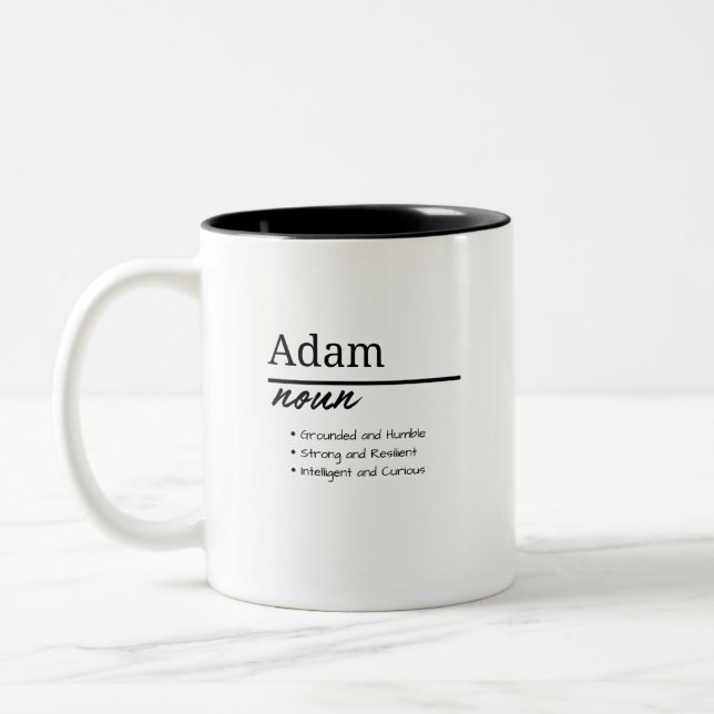 Caneca De Café Em Dois Tons Adam, Boy Personated Name Definition (Esquerda)