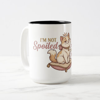 Caneca De Café Em Dois Tons Adesivo de Almofada Real para Gato Mimado