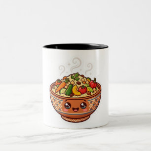 Caneca De Café Em Dois Tons Adesivo de Tigela de Comida de Cuscuz Marroquino K