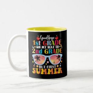 Caneca De Café Em Dois Tons Adeus, Grau Alô, segundo, Grau Alô, Mas Primeiro V
