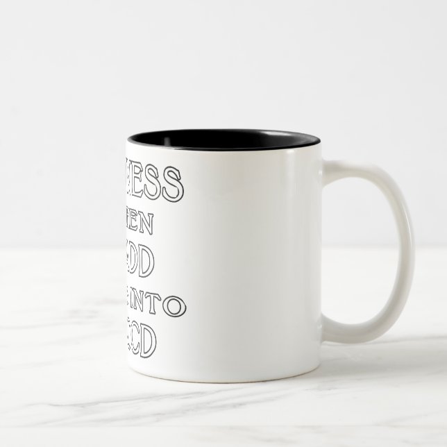 Caneca De Café Em Dois Tons ADICIONE a OCD (Direita)