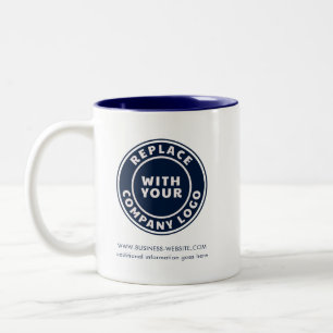 Caneca De Café Em Dois Tons Adicione o logotipo da sua empresa e a Marca corpo