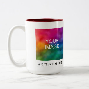 Caneca De Café Em Dois Tons Adicione sua imagem Foto para logotipo comercial T