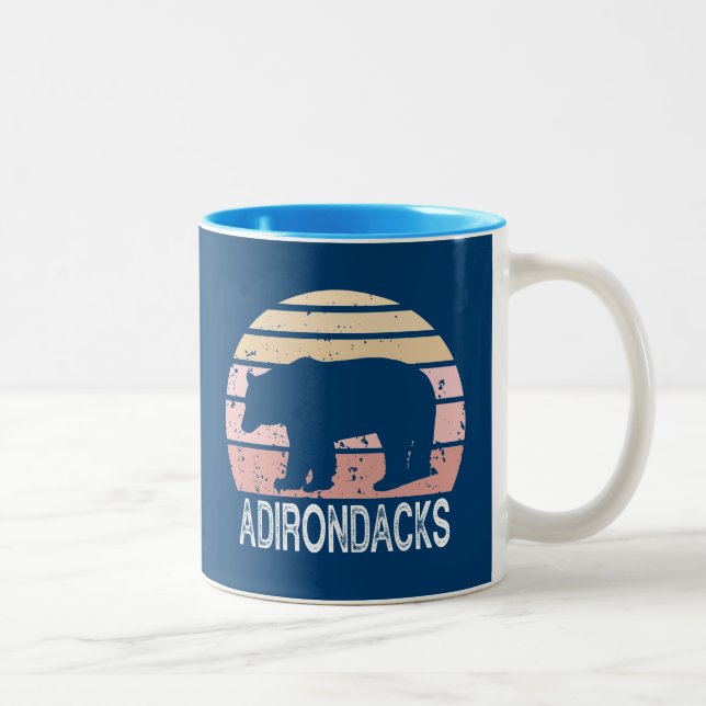 Caneca De Café Em Dois Tons Adirondacks - Urso Retroativo (Direita)
