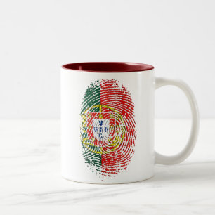Caneca De Café Em Dois Tons ADN Português (ADN) - Tugas Camisas e Presentes