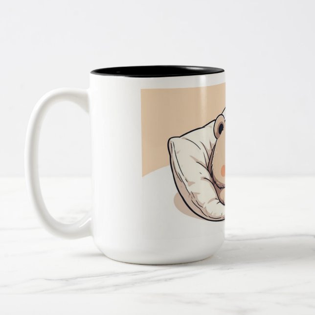 Caneca De Café Em Dois Tons "Adorable kawaii bear (Esquerda)