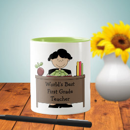 Caneca De Café Em Dois Tons Adoração de Professores Mulheres Mug