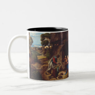 Caneca De Café Em Dois Tons Adoração dos Pastores por Giorgione