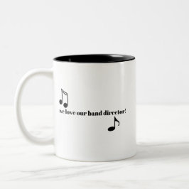 Caneca De Café Em Dois Tons Adoramos Nosso Diretor Banda - Mug - Impressão Neg