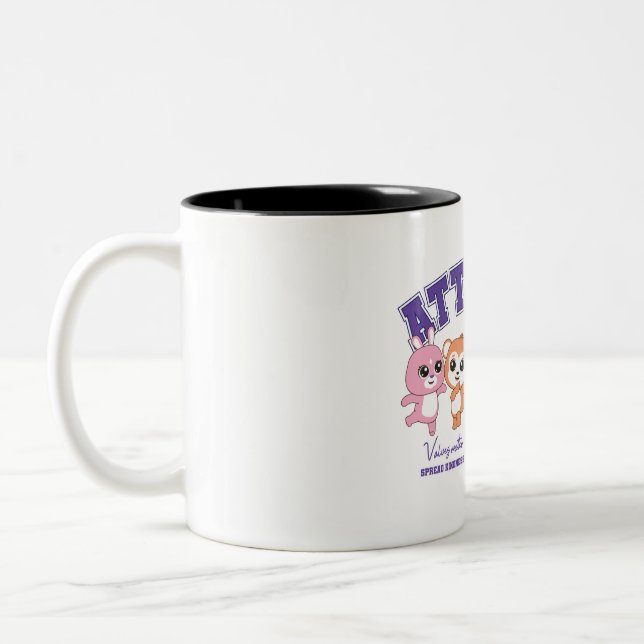Caneca De Café Em Dois Tons Adoráveis Amigos Animais Mug (Esquerda)