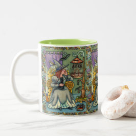 CANECA DE CAFÉ EM DOIS TONS ADORÁVEL BRINCADEIRA, GATO E SEUS PETES, CAGEM DE