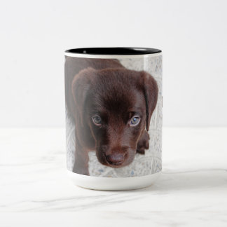 Caneca De Café Em Dois Tons Adorável cachorrinho Labrador Retriever