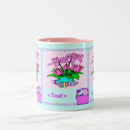 Caneca De Café Em Dois Tons Adorável Páscoa Mug