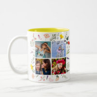 Adorável Wildflower 4 Foto personalizada Mug de Di