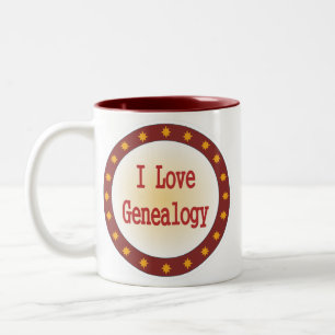 Caneca De Café Em Dois Tons Adoro genealogia