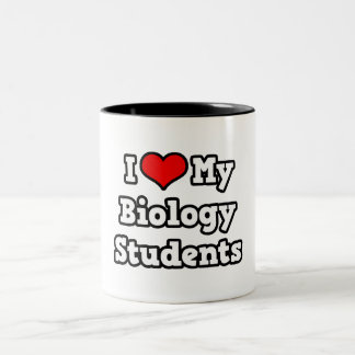 Caneca De Café Em Dois Tons Adoro Meus Estudantes De Biologia