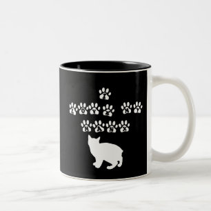 Caneca De Café Em Dois Tons Adoro Minha Manx — Texto Branco