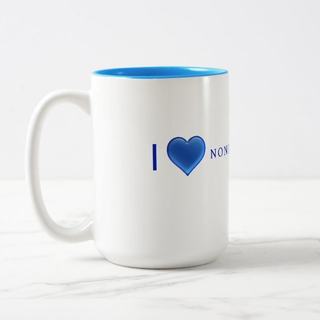 Caneca De Café Em Dois Tons Adoro O NPM Mug (Esquerda)
