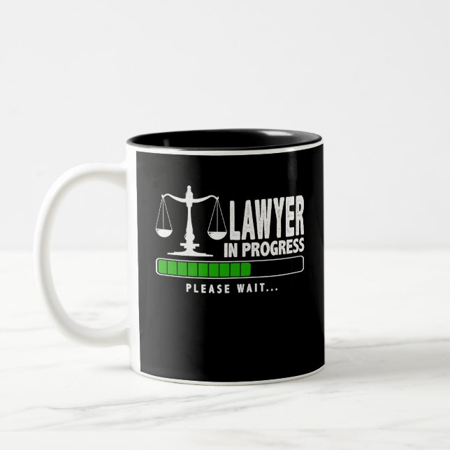 Caneca De Café Em Dois Tons Advogado Em Andamento (Esquerda)