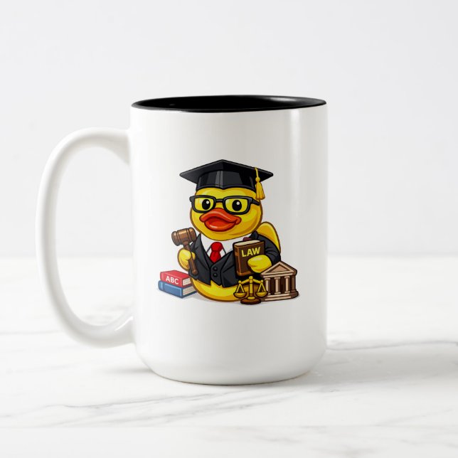 Caneca De Café Em Dois Tons Advogado Pato de Borracha (Esquerda)