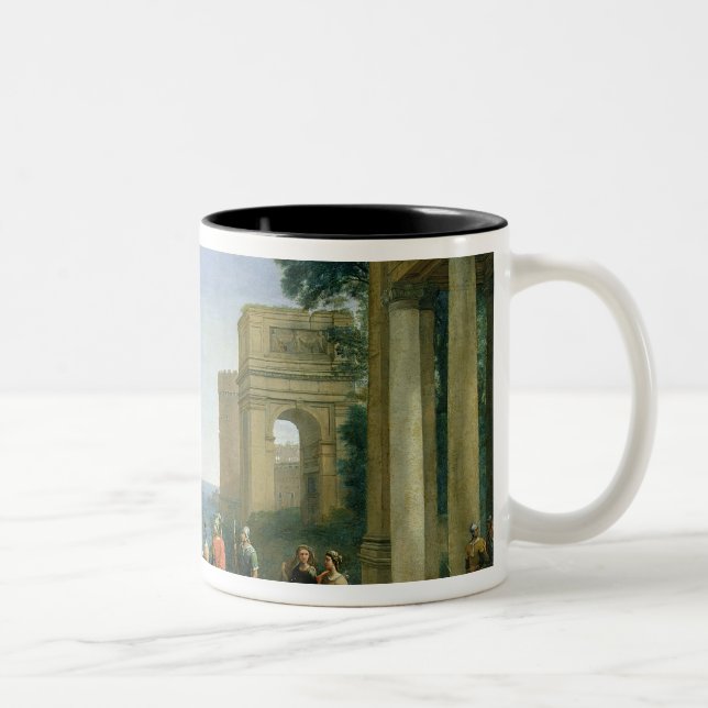Caneca De Café Em Dois Tons Aeneas e Dido em Carthage, 1675 (Direita)