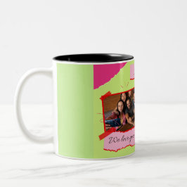 Caneca De Café Em Dois Tons Aestética Feliz Aniversário Desenhado À Mão