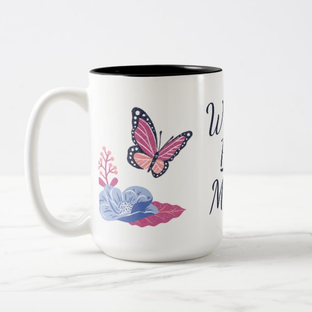 Caneca De Café Em Dois Tons aesthetic mug  (Esquerda)