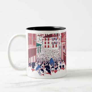 Caneca De Café Em Dois Tons Affiche rétro bayonne