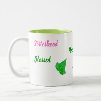 Caneca De Café Em Dois Tons Afirmação de uma caneca verde-maria de dois tons